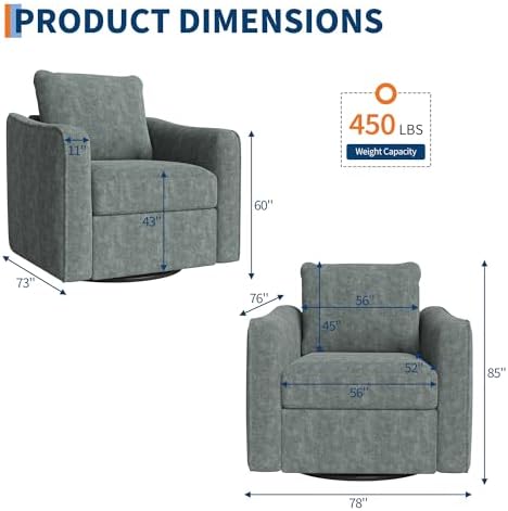 Garvee 360° Swivel Accent Chair - Image 2