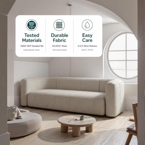 Acanva Mellow Modern Tight Curved Back Velvet Sofa, 3 Seater - Image 5