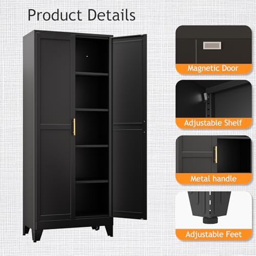 PAOFIN 71" Tall Metal Pantry Storage Cabinet - Image 3