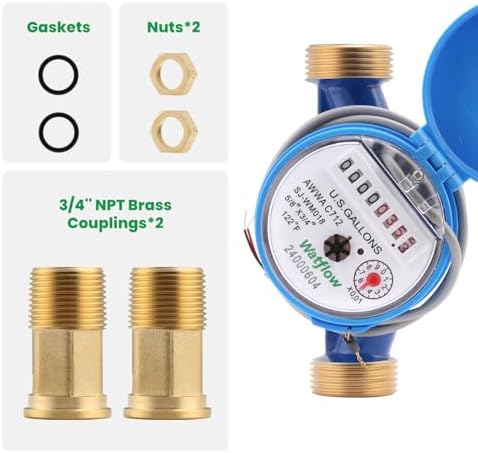 DN20 Water Meter with Pulse Output, AWWA C712 Certification Gallon - Image 2