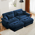 94" Modular Sectional Sofa, Velvet Upholstered Couches by Wunlerlant