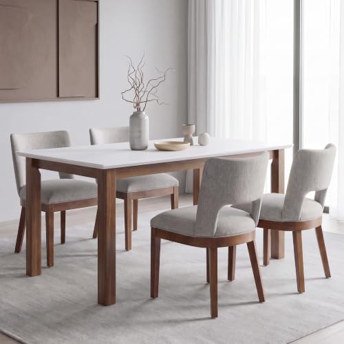 Wooden Kitchen Chairs with Open Hollow Back Set of 4 by DMFurniture