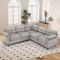 HAOMARKETS 90" Wide Modular Sectional Corner Sofa Couch, Oversized Corduroy L by HAOMARKETS
