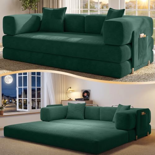 78.8" Convertible Futon Sofa Bed, Boneless Couch by CUBENTE