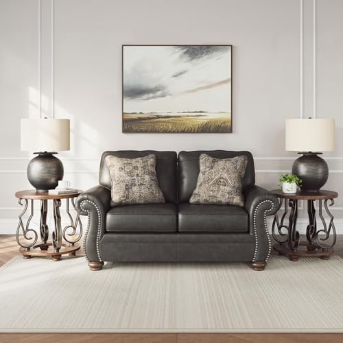Signature Design by Ashley Faux Leather Loveseat Sofa Couch - Image 2