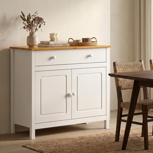 From the Tree Furniture 44" Wide White & Pine Top Solid Pine Shaker Sideboard - Image 7