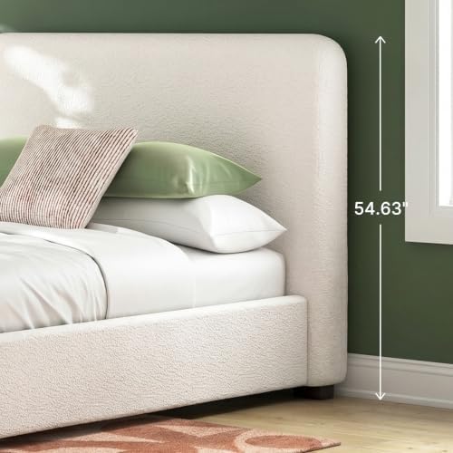 Signature Design by Ashley Upholstered Queen Bed Frame, Tall Headboard - Image 4