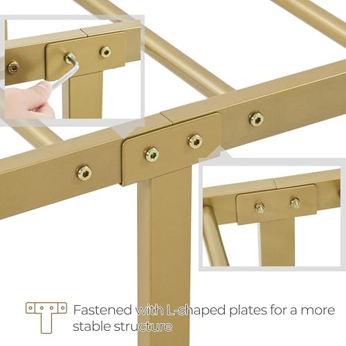 Yaheetech King Metal Platform Bed Frame, Victorian Headboard & Footboard - Image 7
