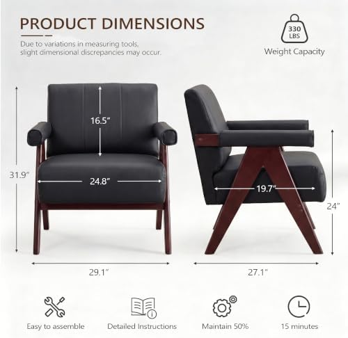 JIASTING Mid Century Modern Accent Chair - Image 2
