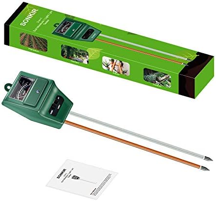 SONKIR Soil pH Meter, MS02 3-in-1 Soil Moisture/Light/pH Tester Gardening Tool - Image 5