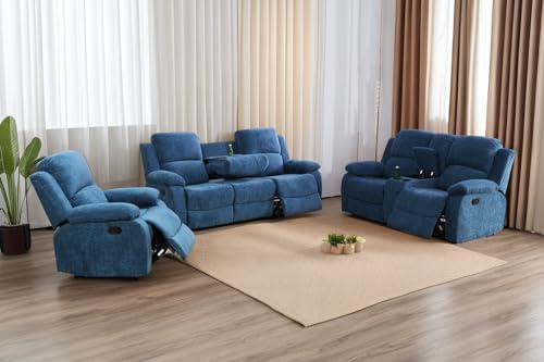 A Ainehome Living Room Furniture Set Recliner Sofa Set Loveseat Chair Furniture - Image 6