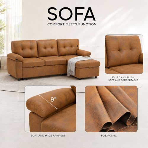 healthomse 88.5" Modular Sleeper Sofa Bed - Image 5