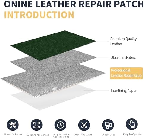 ONine Leather Repair Patch，Leather Repair Tape, 3 x 60 inches Leather Repair - Image 3