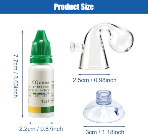 CO2 Glass Drop Checker Aquatic CO2 Test Monitor Kit - Image 2