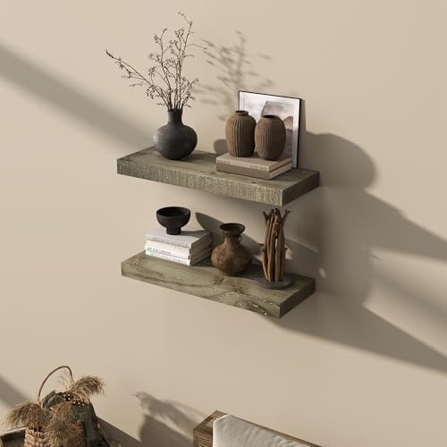 Acovy 24/30/36/40/48/55/72" Unfinished Solid Reclaimed Wood Floating Shelves - Image 2