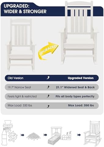 KINGYES Oversized Outdoor Rocking Chair - Image 4