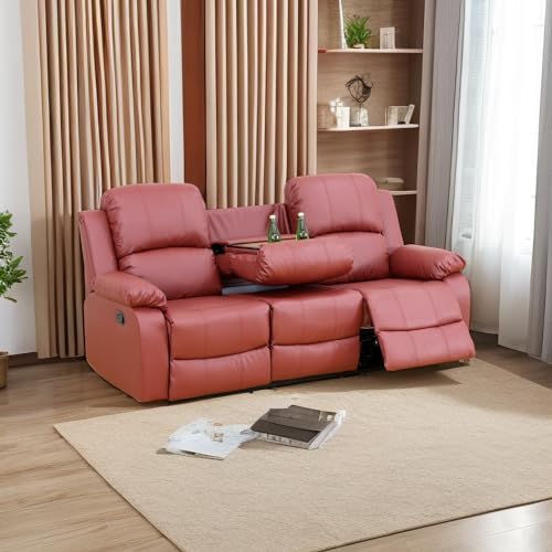 A Ainehome Living Room Furniture Set Leather Recliner Sofa Set Loveseat Chair by AAinehome
