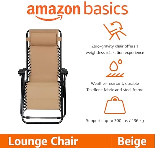 Amazon Basics Zero Gravity Lounge Chair - Image 3