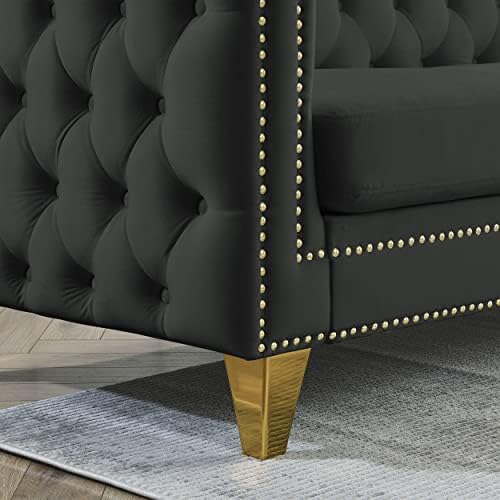 mikibama 58" Velvet Loveseat Sofa Couch - Image 5
