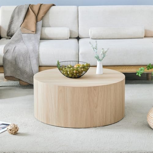 Round Coffee Table for Living Room Table, Modern Wood Coffee Table, Center Table - Image 4