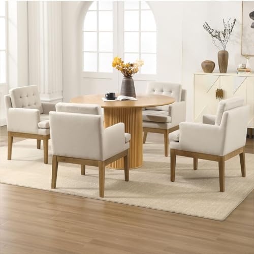 Upholstered Tufted Dining Chairs - Image 6