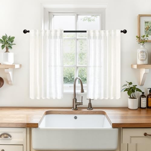 YoungsTex Linen Curtains 36 Inch Length by YoungsTex
