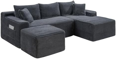 95-Inch U-Shaped Right Facing Corner Compressed Sofa Modular Sectional Boneless - Image 7