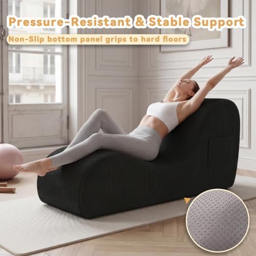 Yoga Lounge Chair for Adult, Modern Boneless Chaise Lounge Chair, Ergonomic - Image 6