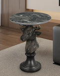 Modern End Table Black Deer Statue Side Table by Gurdenidea