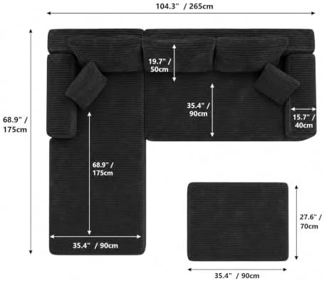 Boneless Couch Modular Sectional Sofa Cloud Couch - Image 2