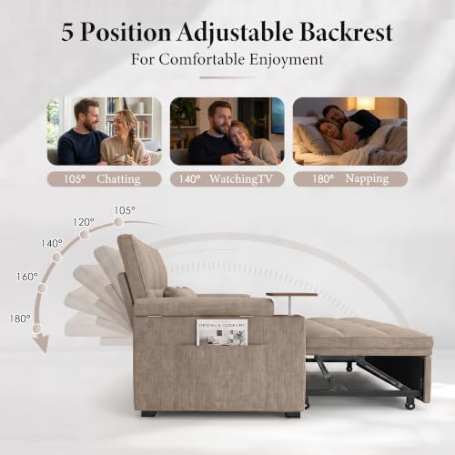 Dreamzie 65'' Convertible Sleeper Sofa Bed - Image 4