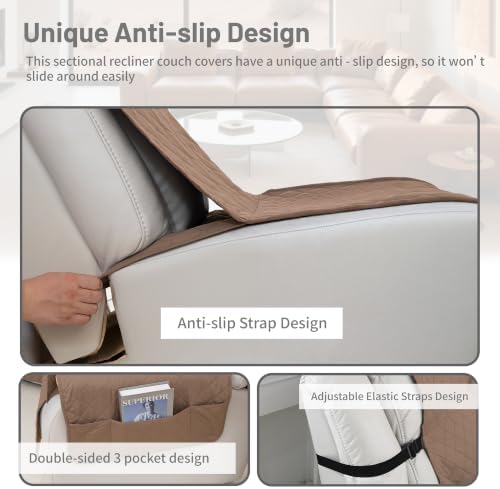 Waterproof Sectional Reclining Couch Covers L Shaped Recliner Sectional Sofa - Image 5
