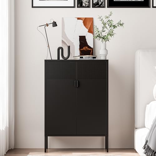 Washsemba 2 Mesh Door Metal Storage Cabinet by Washsemba