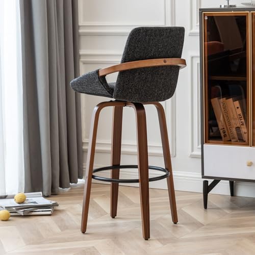 LUNLING 25.6" Counter Height Barstools Mid Century Modern Retro Bar Chairs - Image 4