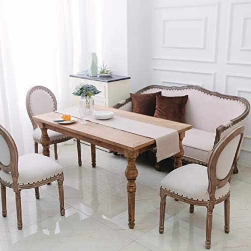 Soft Caddice Faux Linen 2 Side Table Runner, eco-Friendly Fabric Handcrafted - Image 3