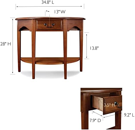 Leick Home Salem Console Table, Medium Oak - Image 2