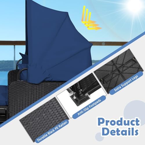 Tangkula Patio Rattan Daybed - Image 5