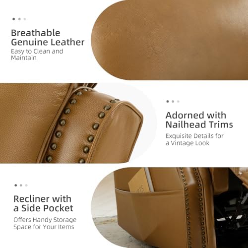 HULALA HOME Genuine Leather Recliner - Image 5