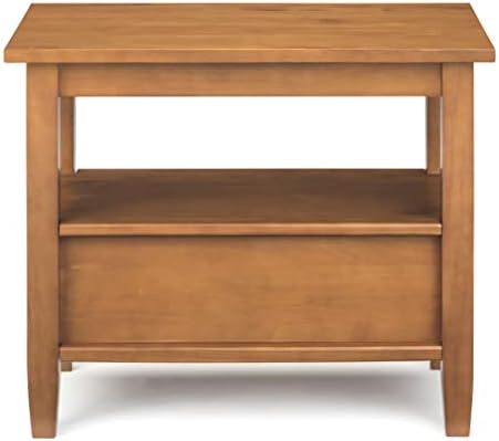SIMPLIHOME Warm Shaker 14" Side Tables in Light Golden Brown - Image 4