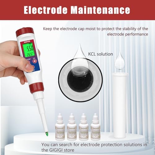 Food pH Meter Replacement Probe 2 in 1 pH Temperature Tester Spear Tip pH - Image 5