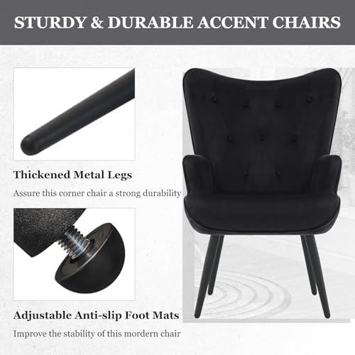 Furnimart Accent Chairs Set of 2, Wingback Corner Chairs - Image 7