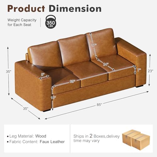 ABCASA Oversized 85" Sofa Couches - Image 2