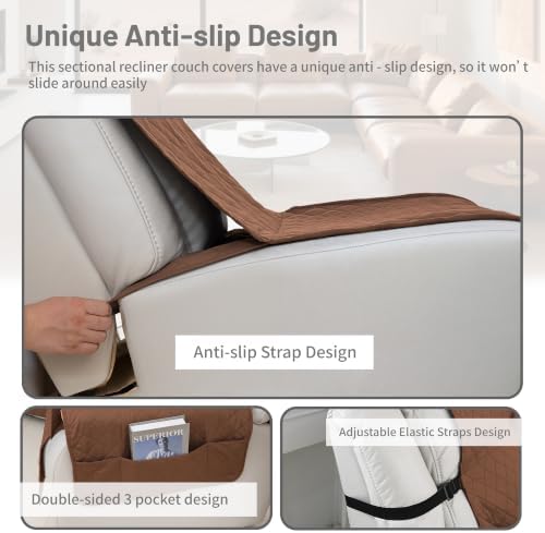 Waterproof Sectional Reclining Couch Covers L Shaped Recliner Sectional Sofa - Image 5