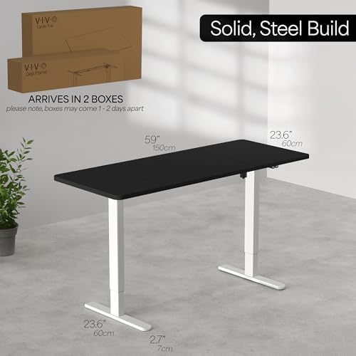 VIVO Dark Walnut 60 x 24 in Standing Desk, DESK-KIT-W06D - Image 3