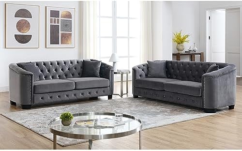 3-Seater Chesterfield Sofa Set of 2 by Kolavess