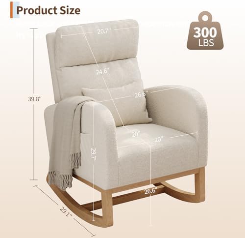 GarveeHome Rocking Chair, Nursery Glider Chair - Image 2