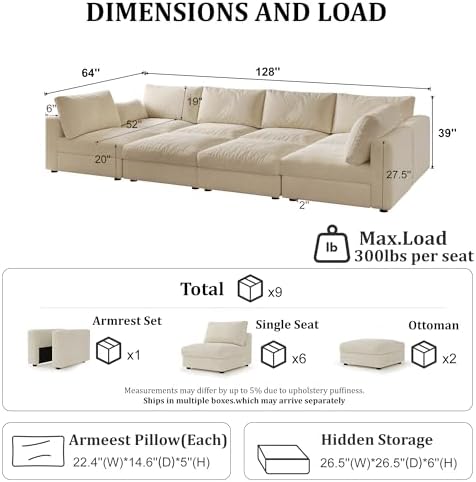 Cloud Modular Sectional Sleeper Sofa - Image 2