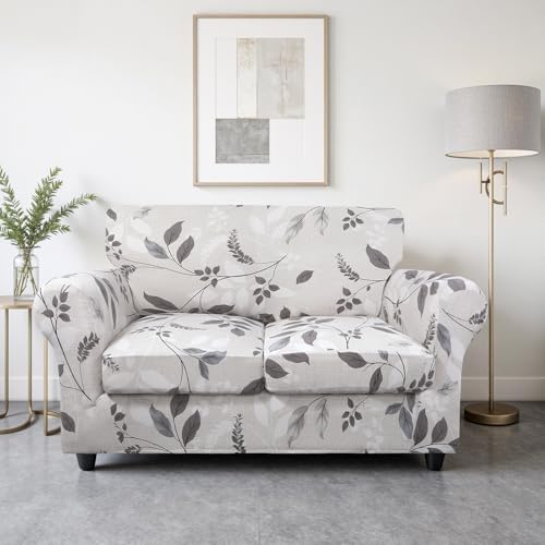 SearchI Stretch Sofa Cover Printed Couch Cover, Floral Pattern 3 Pieces - Image 2