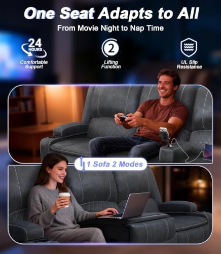 Power 3 Setaer Recliner Sofa, Wall Hugger Loveseat Recliner - Image 5