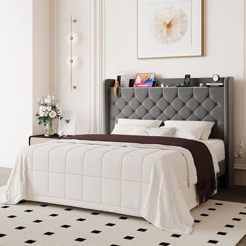 Allewie Full Bed Frame, Storage Headboard & Charging Station - Image 3